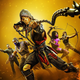Scorpion from Mortal Kombat flings a large chain dart toward the camera.
